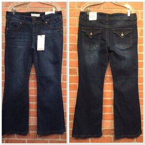 Telepatía Womens Bootcut Jeans Dark Wash Size 32 Stretch Denim Mid-Rise